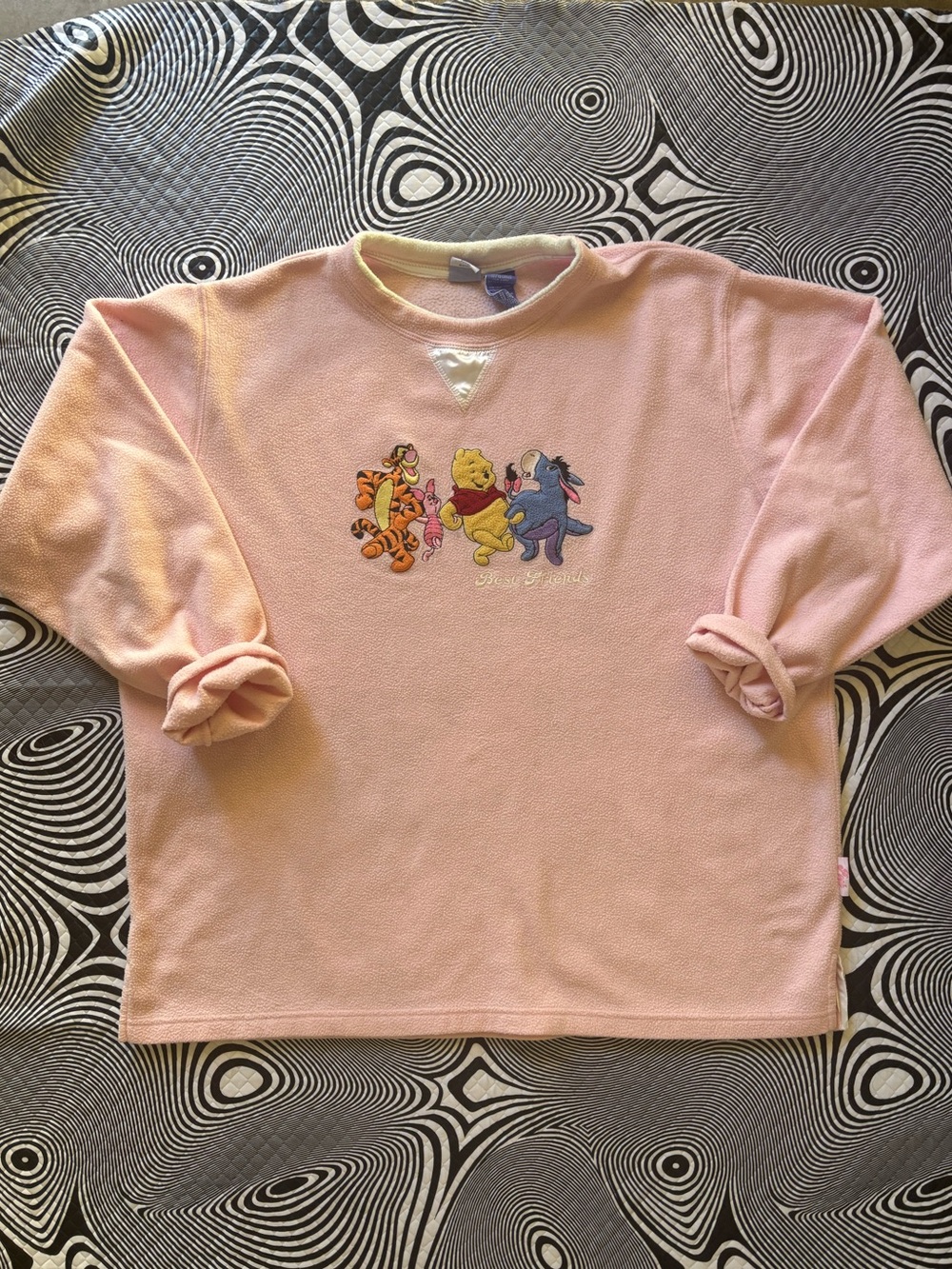 Disney Pink Winnie the Pooh Fleece Pullover Sweatshirt